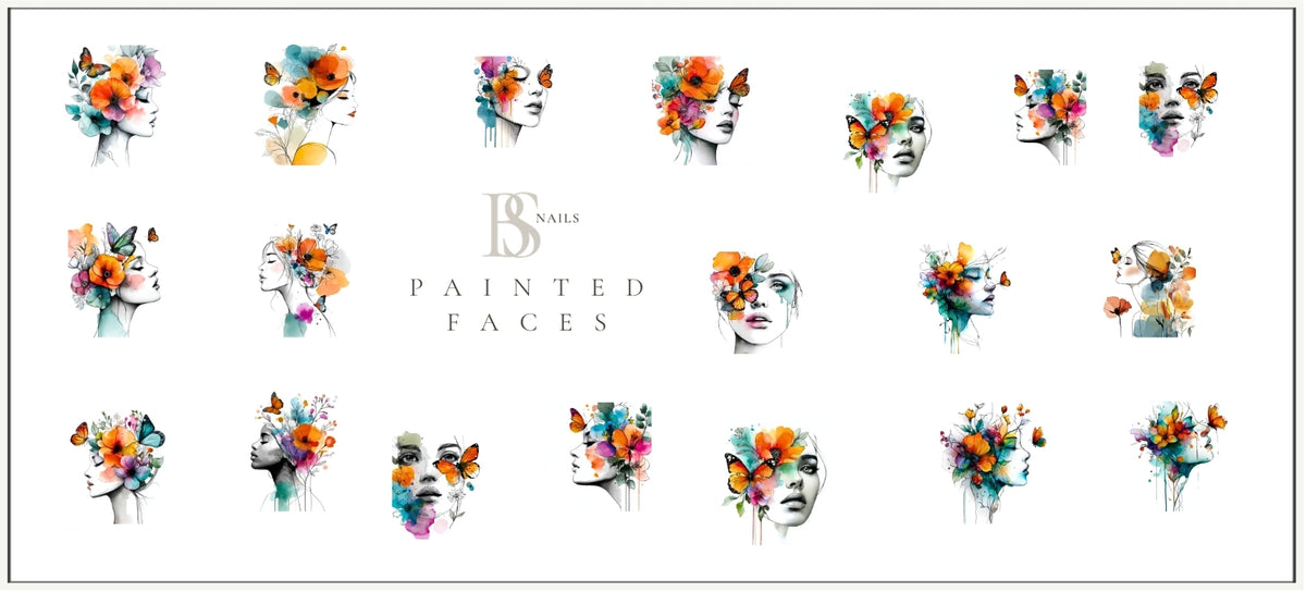 Waterslide Nail Decal | PAINTED FACES
