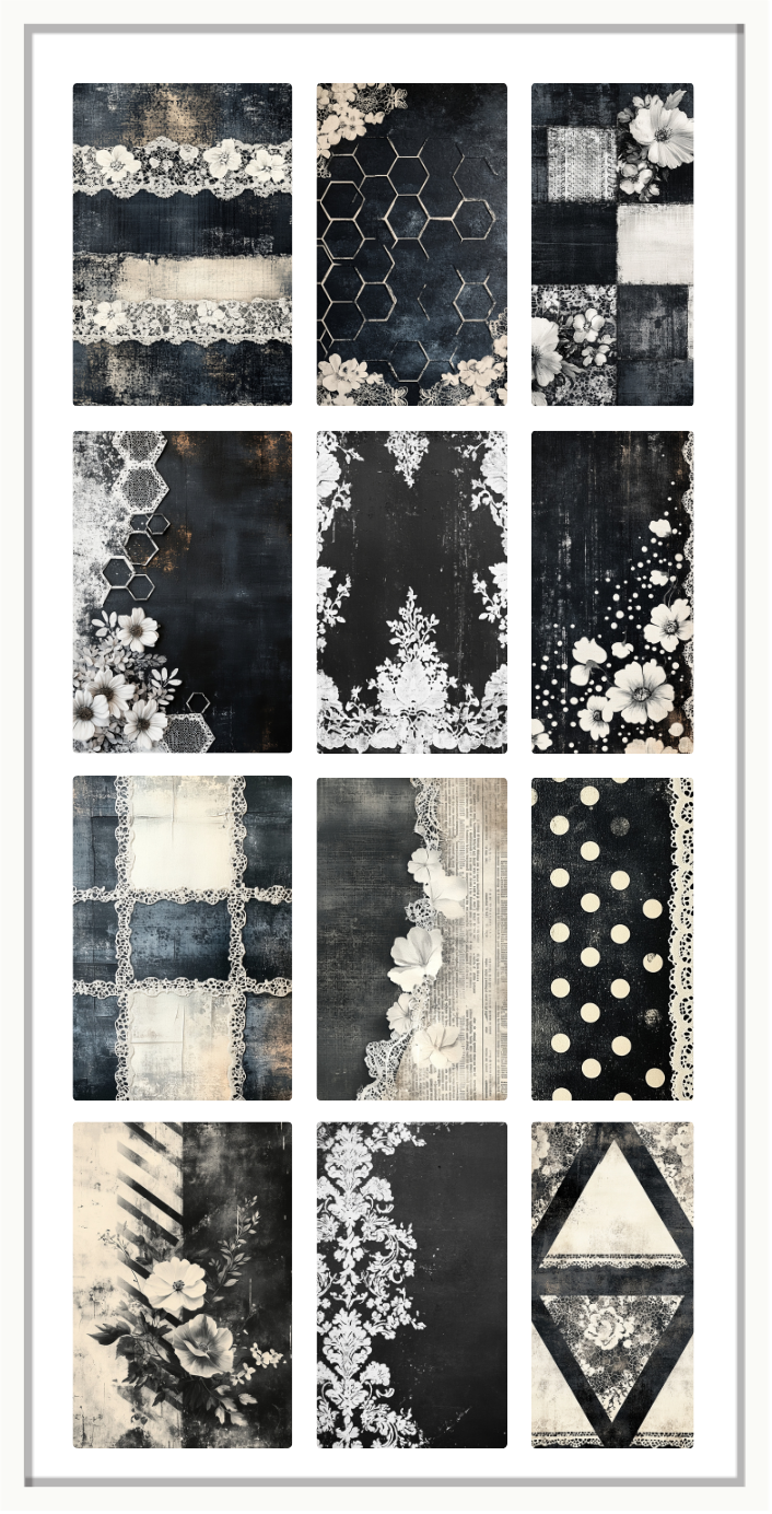 Waterslide Nail Decal | MIDNIGHT LACE