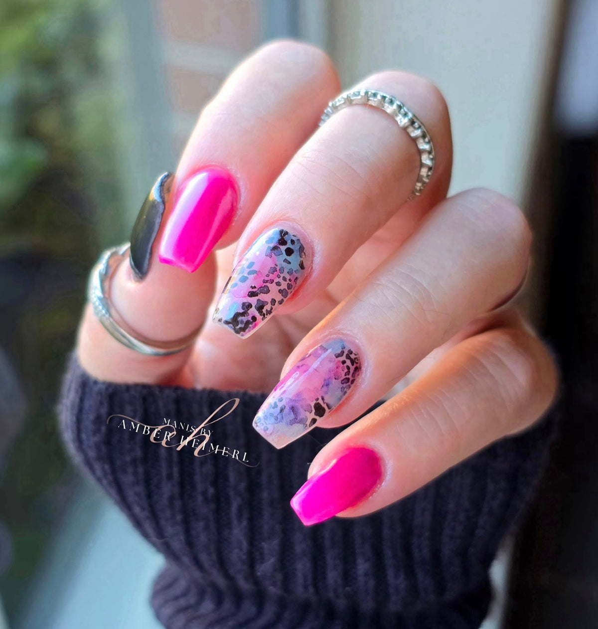 Waterslide Nail Decal | COTTON CANDY LEOPARD