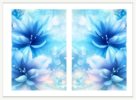 Waterslide Nail Decals | ELEGANCE  IN BLUE