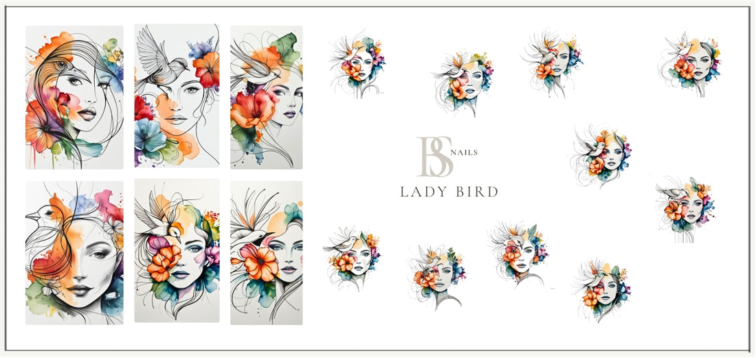 Waterslide Nail Decal | LADY BIRD