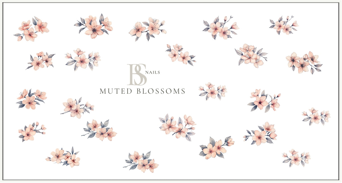 Waterslide Nail Decal | MUTED BLOSSOMS