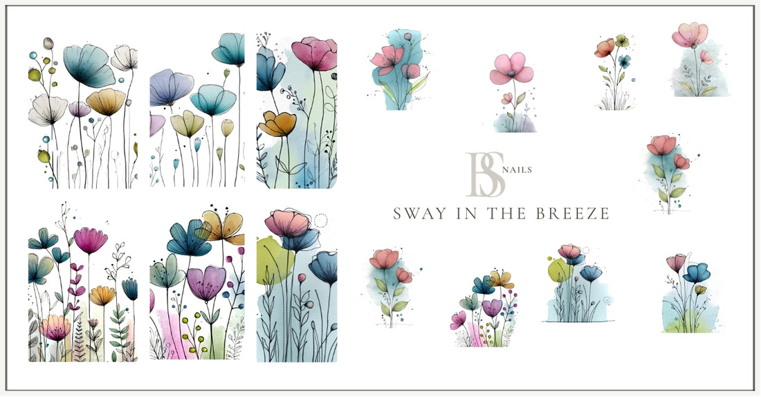Waterslide Nail Decal | SWAY IN THE BREEZE
