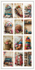 waterslide nail decals of various yarn and fabric items with a rustic and cozy feel.